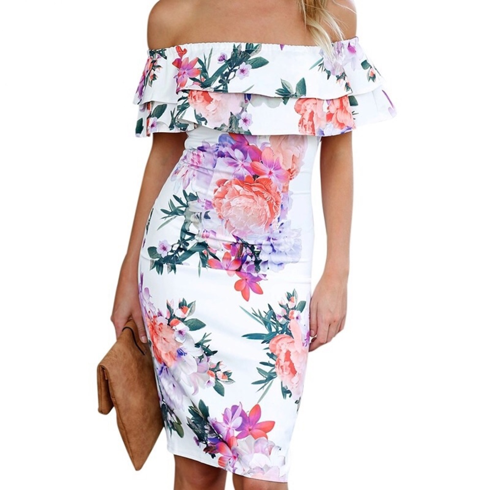 Off the shoulder floral dress